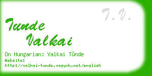 tunde valkai business card